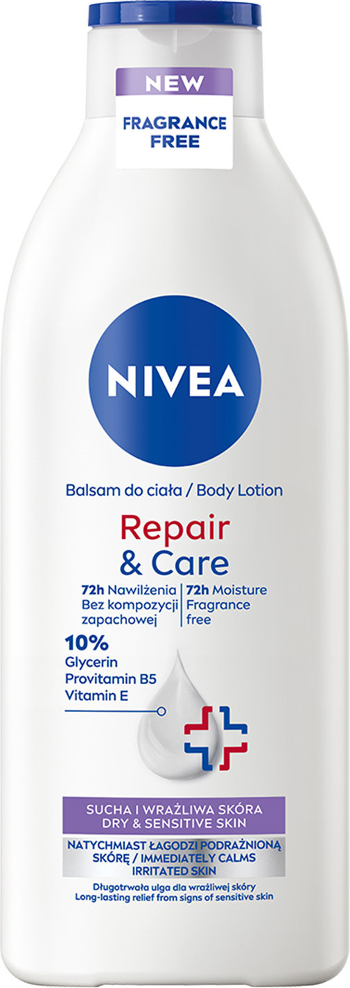 Лосьйон для тіла NIVEA Repair & Care Відновлення та догляд для сухої та чутливої шкіри 400 мл