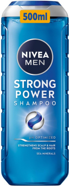 Шампунь для чоловіків NIVEA MEN Strong Power Shampoo 500 мл
