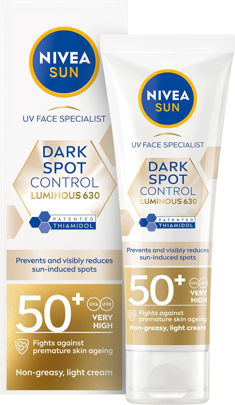 Сонцезахисний крем для обличчя NIVEA SUN Luminous630® Контроль пігментації SPF 50+, 40 мл
