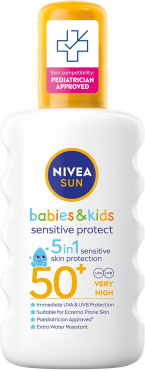 Детский солнцезащитный спрей NIVEA SUN Защита для чувствительной кожи SPF 50+, 200 мл фото 7