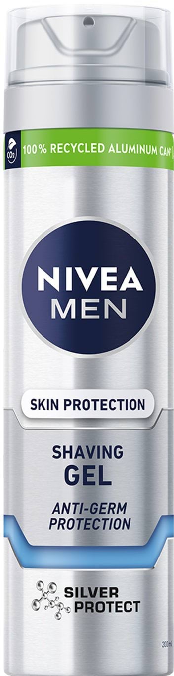 Гель для гоління Nivea Men Срібний захист з іонами срібла та екстрактом ромашки 200 мл