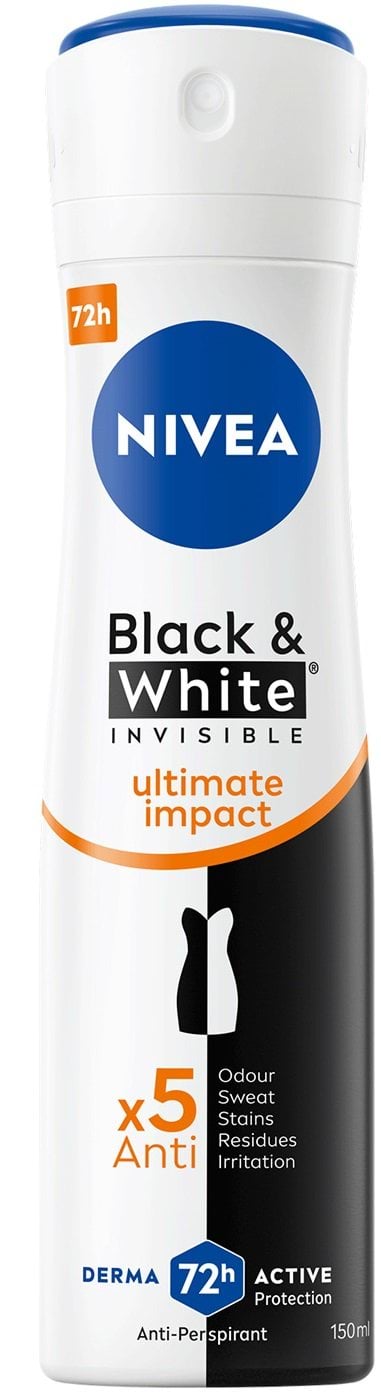 Антиперспірант Чорне та Біле невидимий: ULTIMATE IMPACT спрей 150 мл