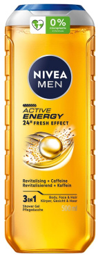 Гель для душа NIVEA MEN Активная энергия 3в1 для тела, лица и волос 500 мл фото 7