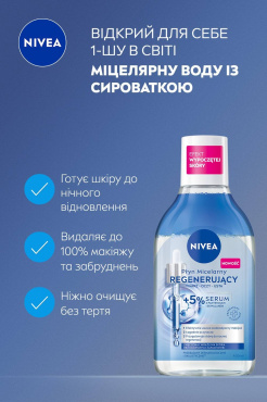 Міцелярна вода NIVEA Відновлювальна 400 мл фото 1