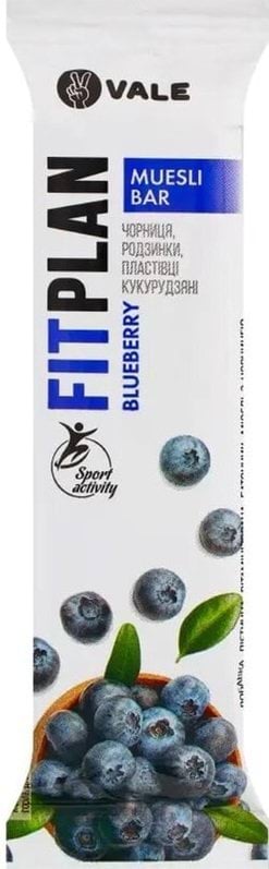Батончик-мюсли Fitplan с голубикой глазурованный 25 г