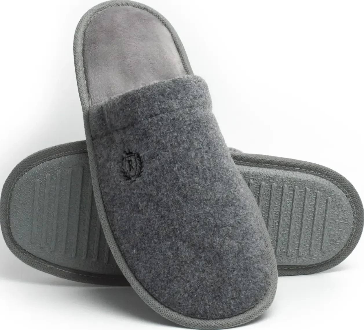 Капці домашні войлочні чоловiчі Twins HS-OZ LAMA з вишивкою сірі (UA) розмір 42/43