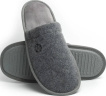 Тапочки домашние войлочные мужские Twins HS-OZ LAMA с вышивкой серые (UA) размер 42-43