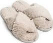 Тапочки домашние женские Twins HS меховые перекрестки beige (X) размер 36/37