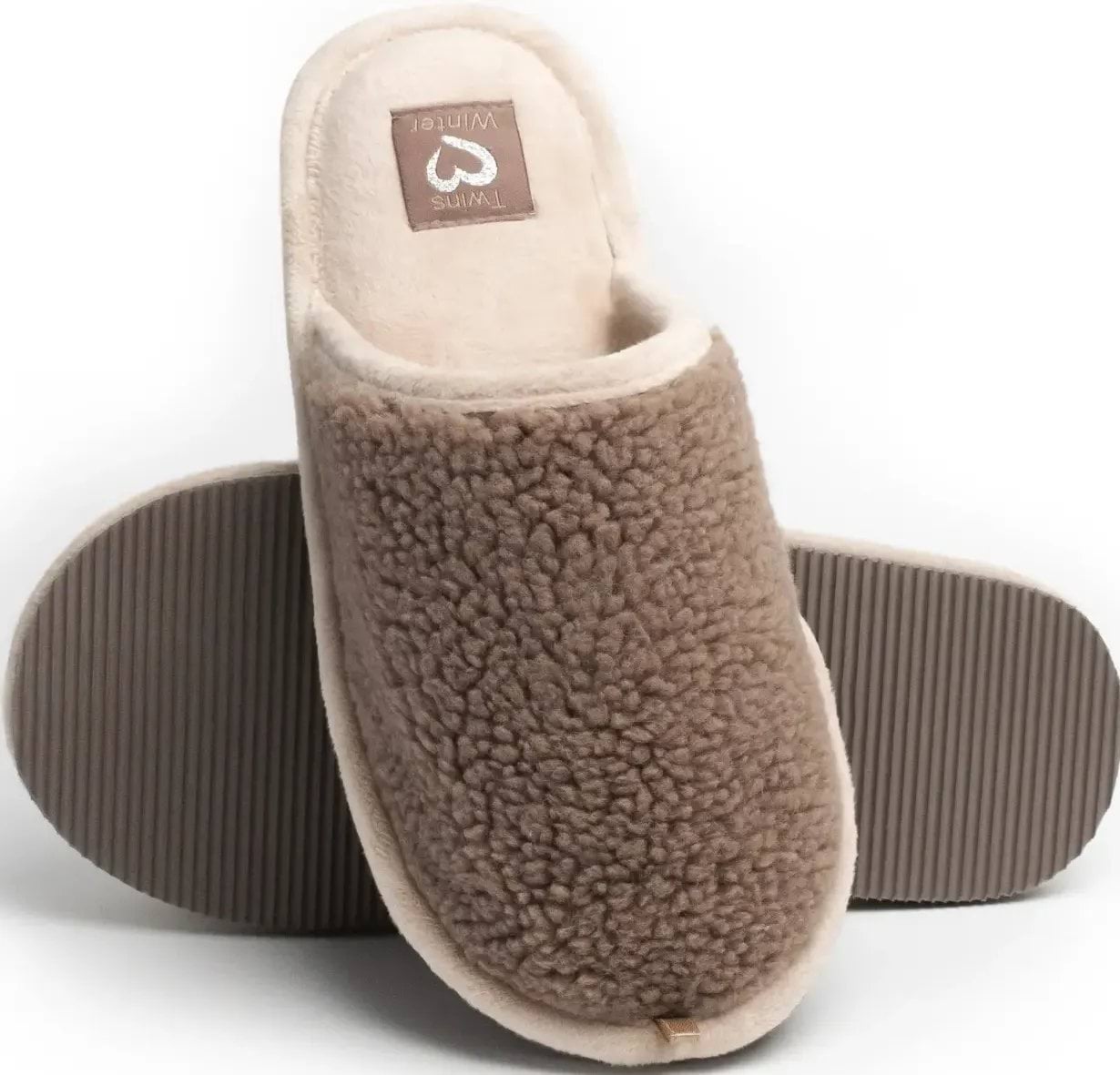 Капці домашні жіночі Twins HS-OZ коричневі YETI розмір 38/39