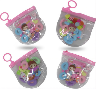 Набор для волос детский Violetta (6 крабиков + 10 резинок) (CH-SPR-25-48) 1 набор.