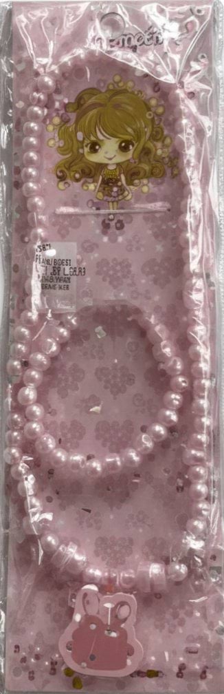 Набір прикрас дитячий Violetta намисто та браслет у ніжно-рожевому кольорі 1 шт