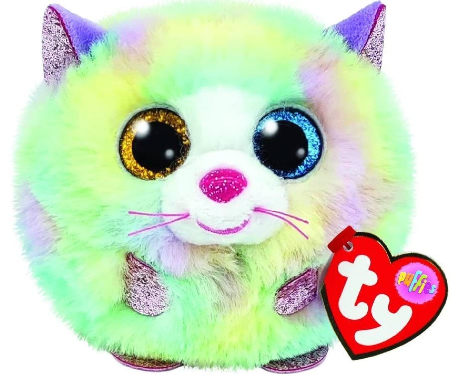 TY М'яка іграшка-брелок PUFFIES Кошеня "HEATHER" 9см,1шт