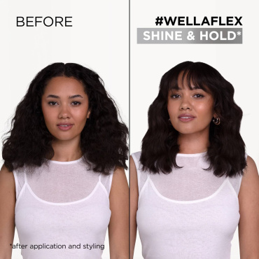 Мусс для укладки WELLAFLEX Блеск и Фиксация суперсильная фиксация 200 мл фото 1