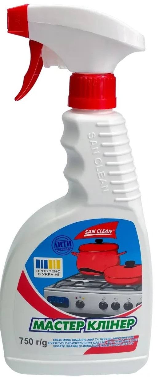 Засіб для чищення Сан Клин Майстер Клінер для плит з розпилювачем 750 мл