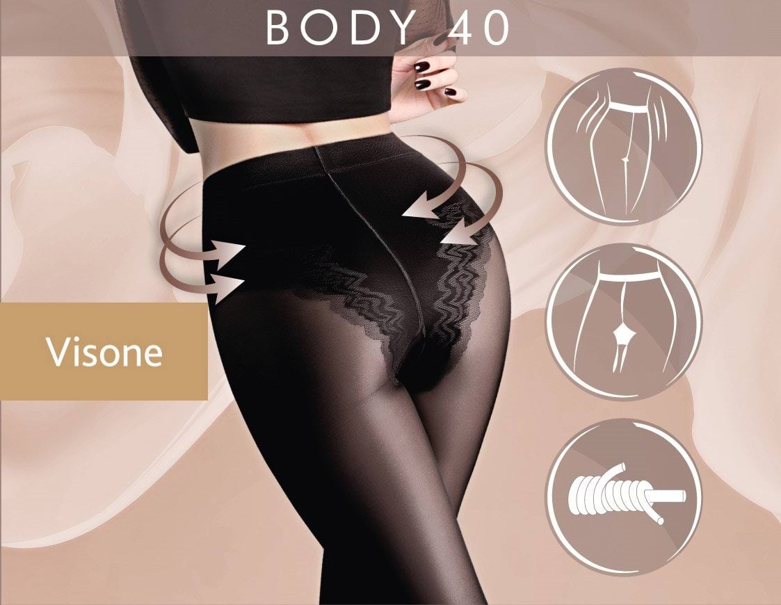 Колготки Giulia Body 40 Den моделювальні з коригувальними трусиками відтінок Visone р. 2 фото 1