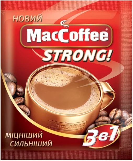 MacCoffee Кава розчинна 3в1 Міцна