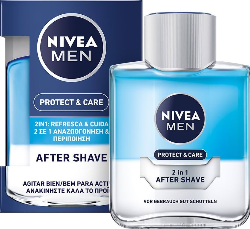 Лосьйон після гоління NIVEA MEN захист і догляд 2 в 1 свіжість + комфорт 100 мл фото 1