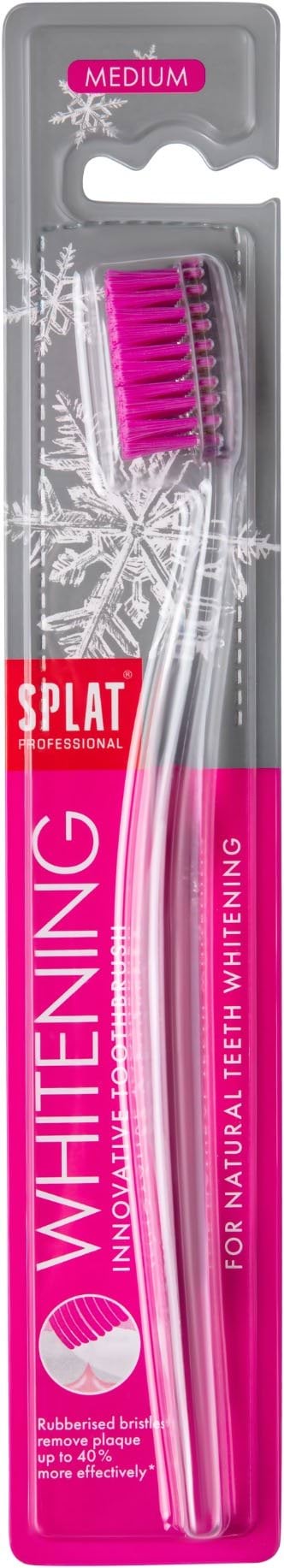 Splat Зубна щітка Whitening середня жорсткість рожева, 1 шт.