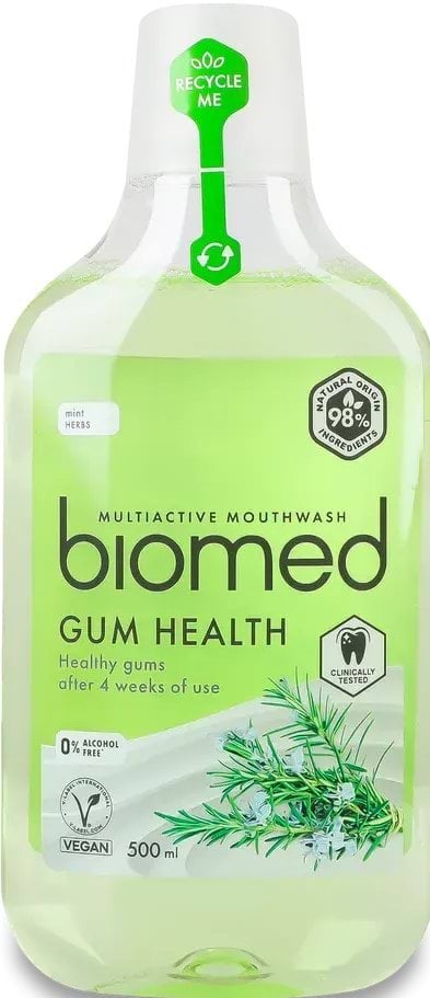 Biomed Ополіскувач для порожнини рота зміцнення ясен, 500 мл.