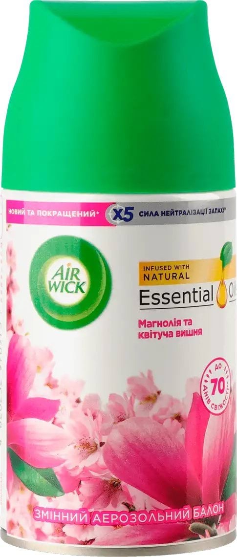 Air Wick Освіжувач повітря змінний балон Магнолія та квітуча вишня, 250 мл