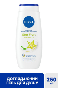 Гель-догляд для душу NIVEA Карамболь і олія моної 250 мл фото 2