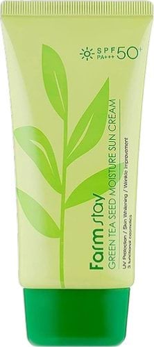 Крем сонцезахисний FarmStay Green Tea Seed Moisture Sun Cream з екстрактом зеленого чаю 70 мл