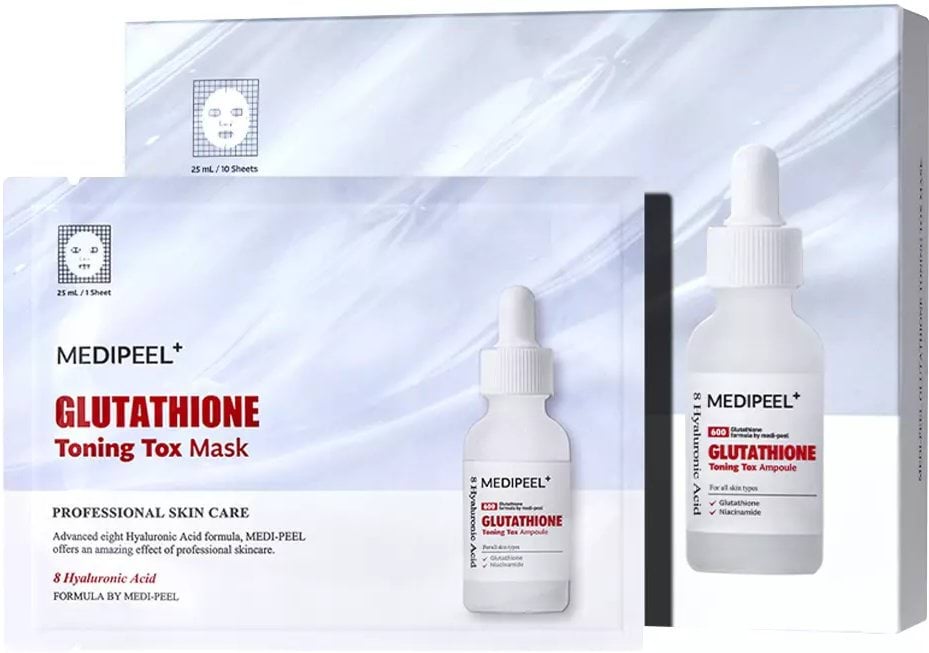Medi-Peel Маска тканинна відбілююча з глутатіоном Glutathione Toning Tox Mask, 25 мл