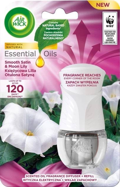 Air Wick Освіжувач повітря електричний комплект Ніжність шовку та лілії, 19 мл