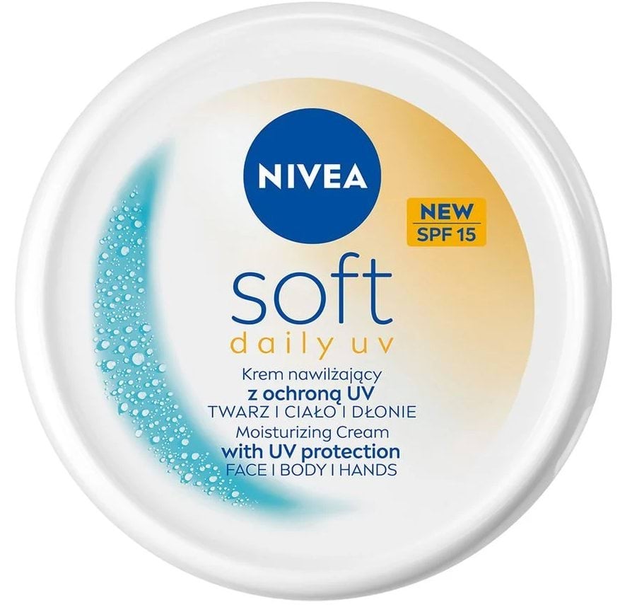 Зволожувальний крем для обличчя, рук та тіла NIVEA Soft SPF 15, 100 мл