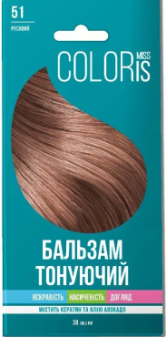 Тонирующий бальзам для волос Miss Coloris №51 Русый 30 мл