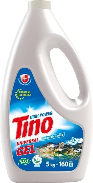 Гель Tino high-power mountain spring для прання кольорових та білих речей 5 кг