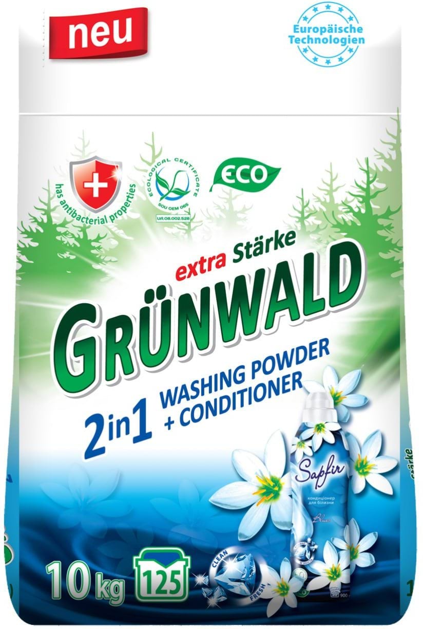 Grünwald порошок пральний універсальний 2in1, 10 кг  п/е(eco)