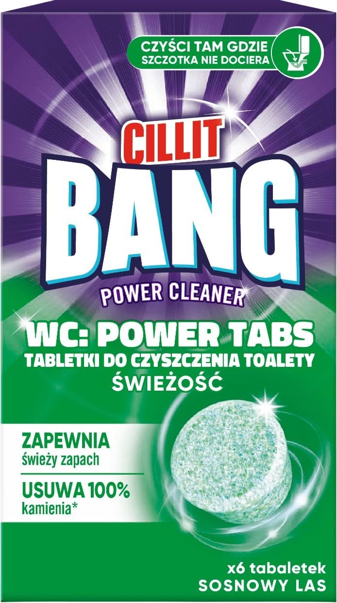 Таблетки для чищення унітаза CILLIT Bang Свіжість соснового лісу 6 шт.