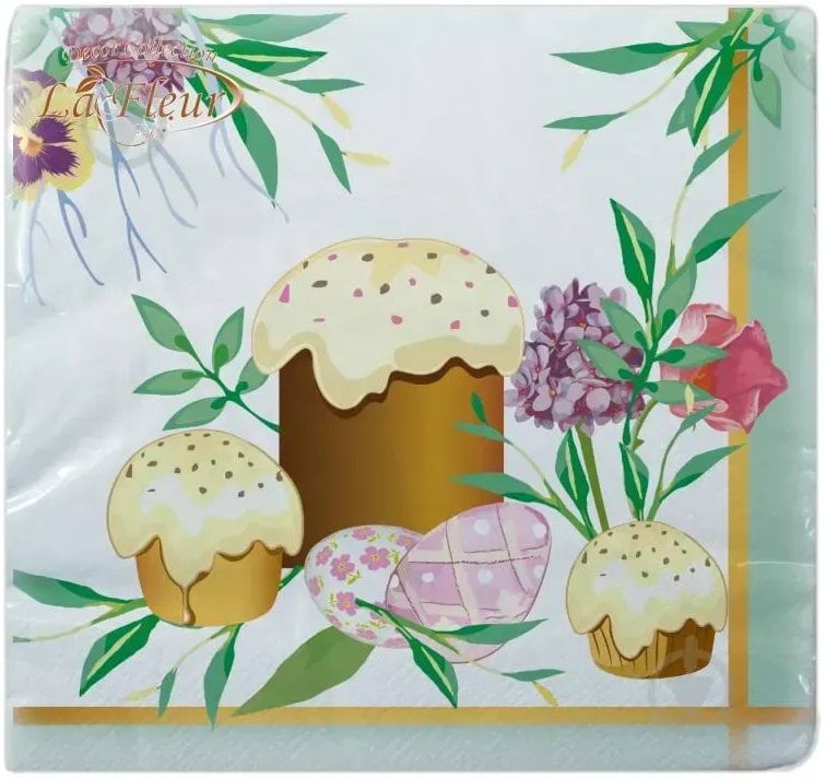 La Fleur серветки пасхальні Весняна 33х33 2шари, 16шт