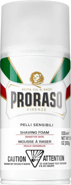 Піна для гоління Proraso із екстрактом зеленого чаю для чутливої шкіри 300 мл фото 1