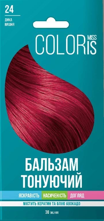 Miss Coloris Бальзам тонуючий для волосся Дика вишня №24, 30мл