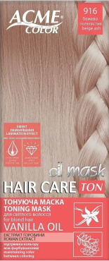 Тонуюча маска для волосся Acme Color Hair Care Ton oil mask відтінок 916 бежево-попелястий 30 мл