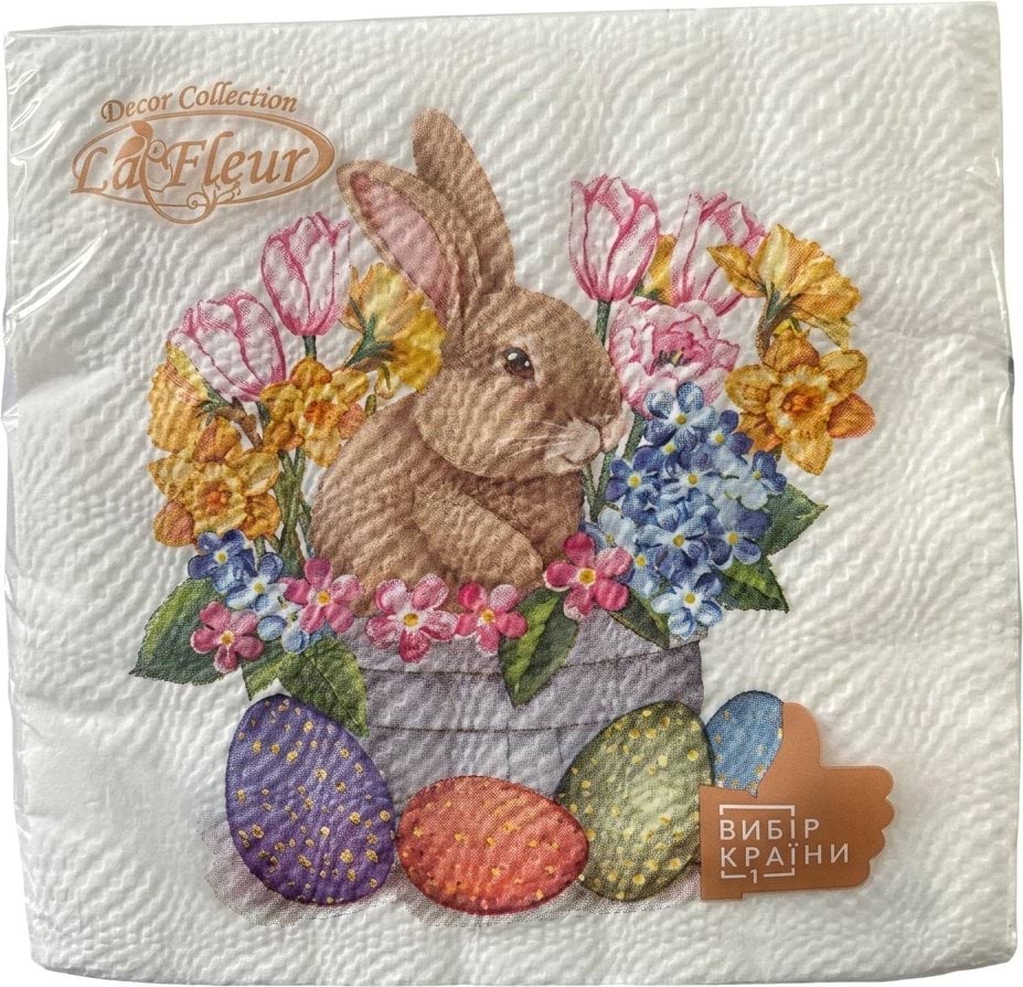 La Fleur серветки пасхальні Пасхальний натюрморт 33х33 2шари, 16шт