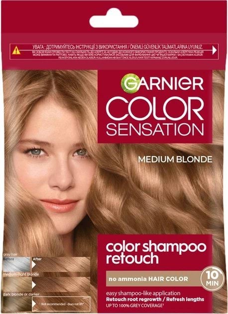 Крем-фарба для волосся Garnier Color Sensation Shampoo Retouch 7.0 Medium Blonde 20 мл
