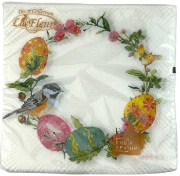 Серветки La Fleur Пасхальний оберіг двошарові 33 x 33 см 16 шт.