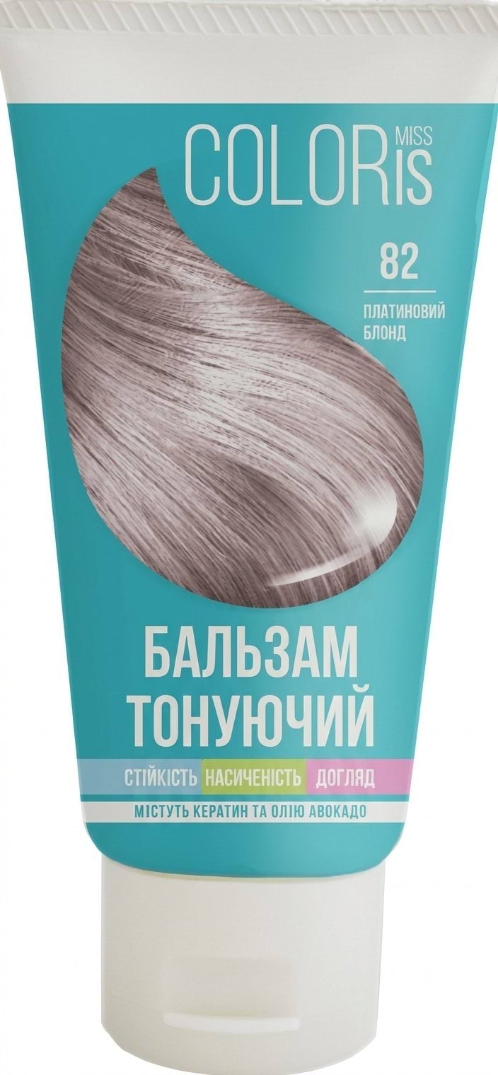 Тонирующий бальзам для волос Miss Coloris Платиновый блонд №82, 150 мл