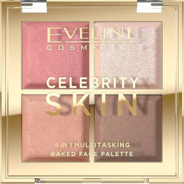 Палетка для контурінгу Eveline Cosmetics Celebrity Skin 4 в 1 багатофункціональна 16 г фото 5
