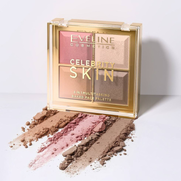 Палетка для контурінгу Eveline Cosmetics Celebrity Skin 4 в 1 багатофункціональна 16 г фото 2