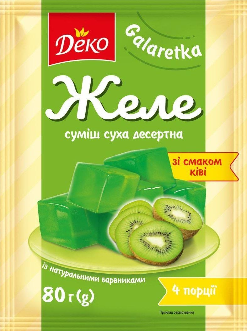 Желе Деко зі смаком ківі 80 г 1 шт.