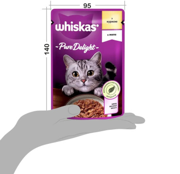 Корм для котів Whiskas Pure Delight вологий курка в желе 85 г фото 5