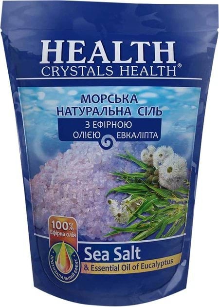 Crystals Health сіль для ванн морська натуральна Евкаліпт, 500г