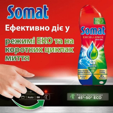 Гель для миття посуду Somat Exellence Duo Gel Антижир 540 мл фото 5