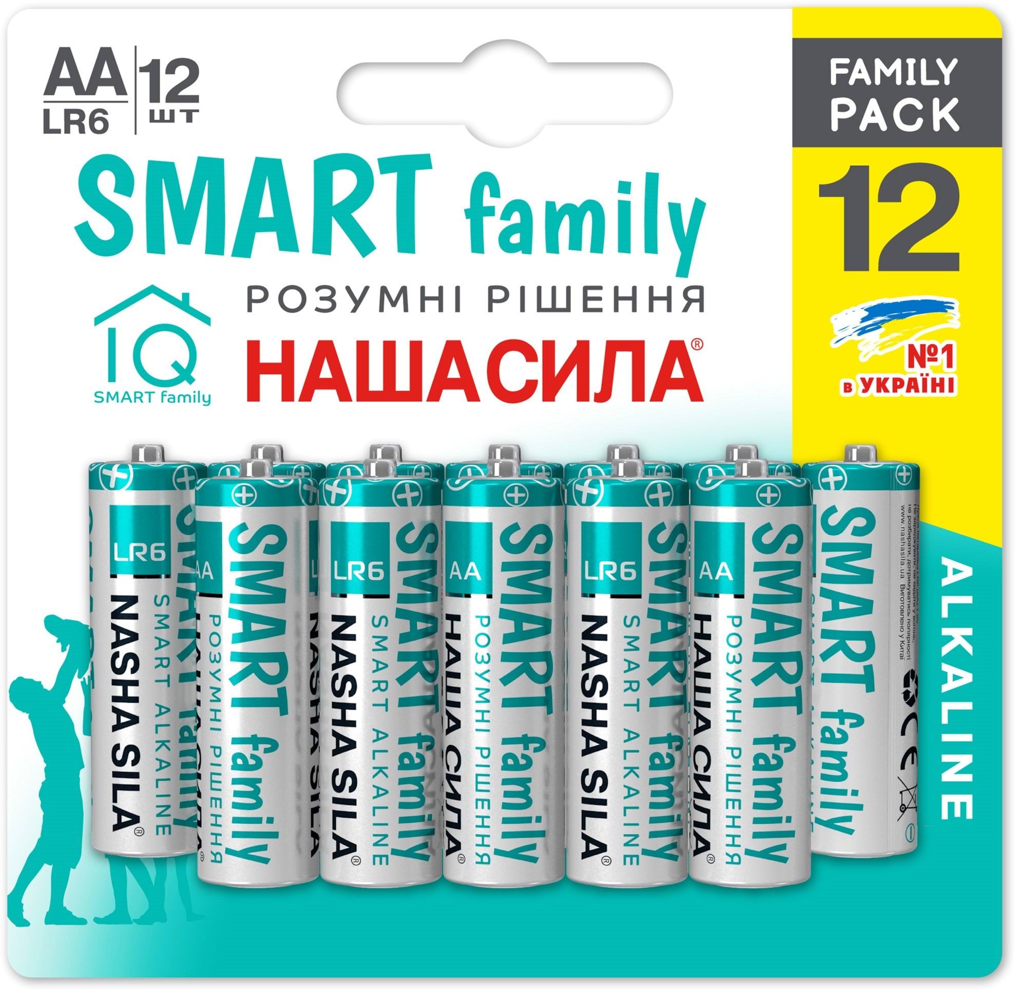 Батарейки Наша Сила Smart Family AA 12 шт.