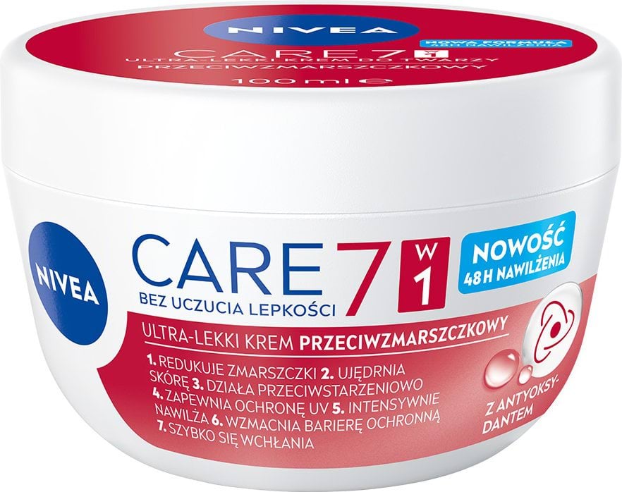 Крем для обличчя NIVEA Care 7 in 1 Light Anti-Wrinkle Cream антивіковий 100 мл