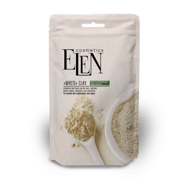 Глина біла ELEN cosmetics з екстрактом зеленого чаю та алое-вера, 40г